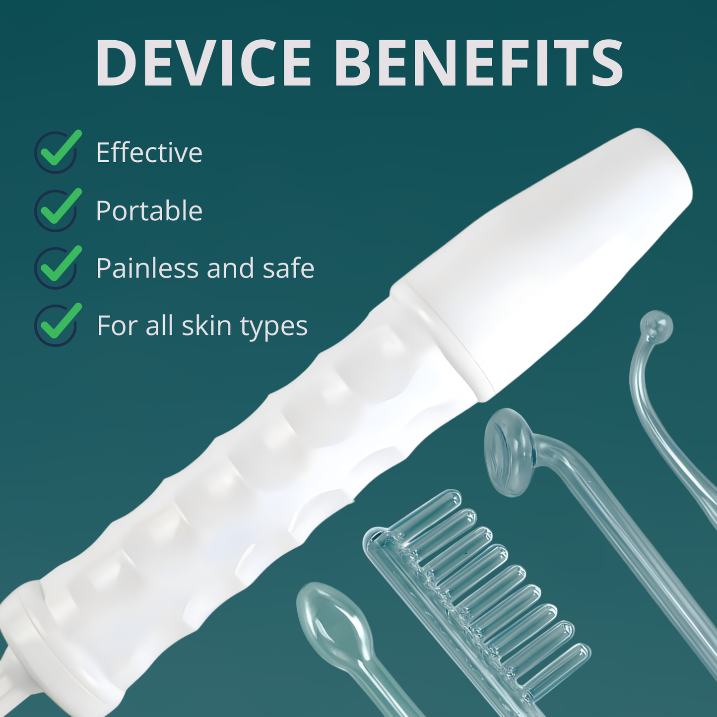 Dispositivo de alta frecuencia 4 en 1 - Tratamiento facial y capilar