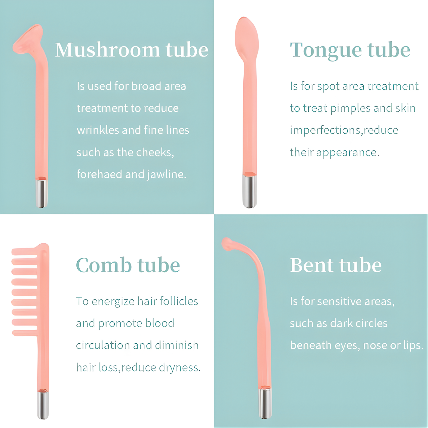 Dispositivo de alta frecuencia 4 en 1 - Tratamiento facial y capilar